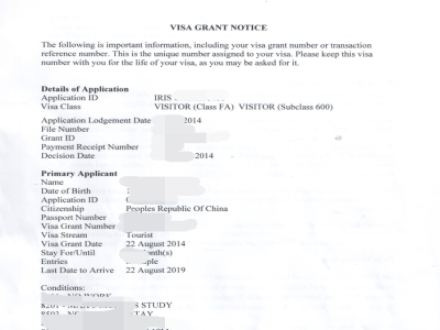 喜讯:临近过年,澳洲签证顺利出签 喜讯:临近过年,澳洲签证顺利出签