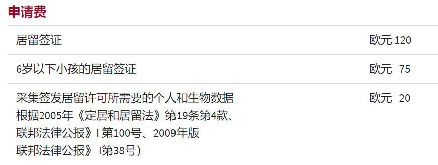 奥地利签证申请费用 奥地利签证申请费用