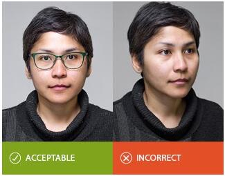 需正面面对镜头