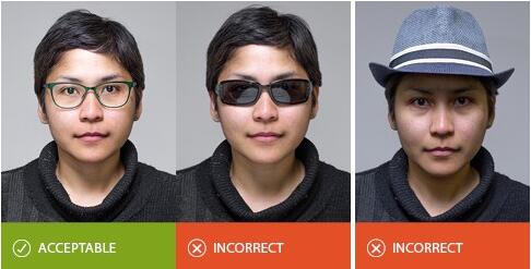 不能戴帽子和太阳镜