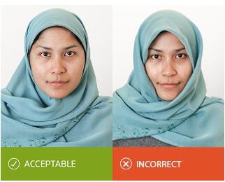 头巾不能遮挡面部