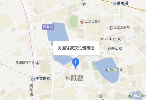 美国武汉总领事馆签证中心地理位置