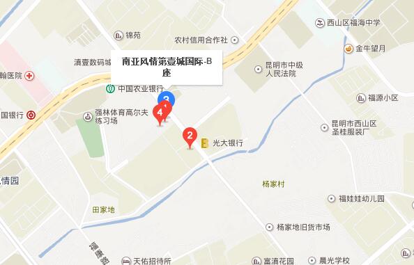 西班牙昆明签证中心地图