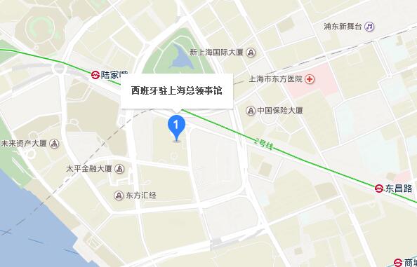 西班牙驻上海总领事馆地图