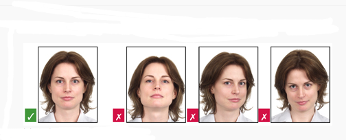 加拿大签证照片正确与错误提示