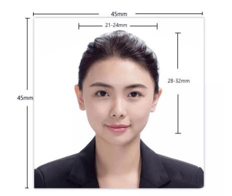 日本签证照片模版