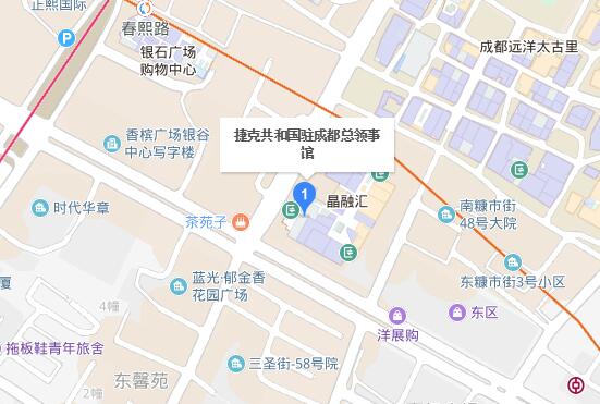 成都捷克领事馆地图