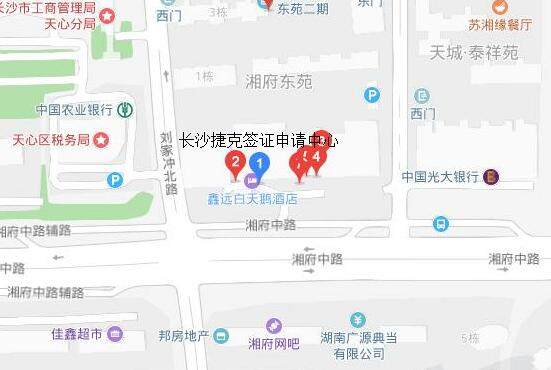 长沙捷克签证中心地图