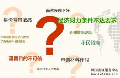 韩国签证拒签原因有哪些? 韩国签证拒签原因有哪些?