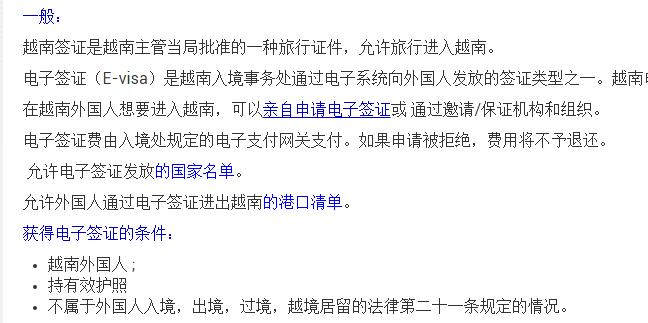 越南电子签证服务 越南电子签证服务