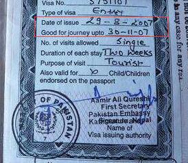 示例签证页 示例签证页