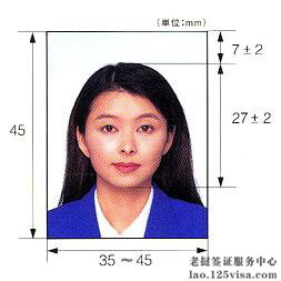 老挝签证材料照片模板