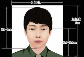 印度签证照片模板