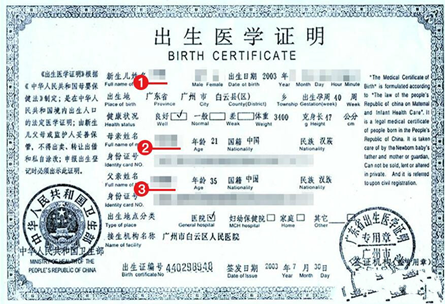 日本签证材料出生证明模板 日本签证材料出生证明模板